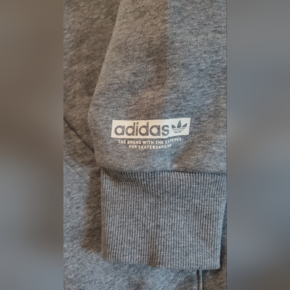 Adidas Heather Gray Men's Hoodie Size XL - Picture 3 of 4